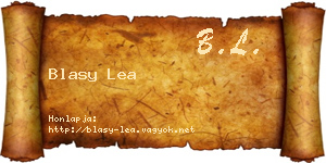 Blasy Lea névjegykártya
